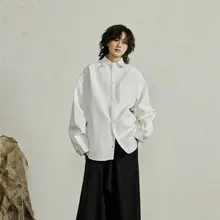 シンプルで洗練されたデザイン！厚手長袖シャツ【ゆったりシルエット・カジュアルコーディネートに最適】