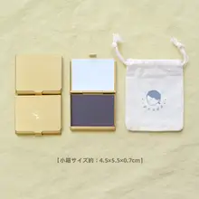 パンダデザインの黄銅製水彩絵具収納ボックス【携帯用・マグネット付き】