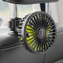 車載 USB接続小型電動ファン【12V/24V対応・後部座席用・冷却効果】