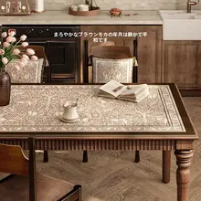 テーブルマット テーブルクロス レザー 長方形 ヴィンテージ風 上品 防油 お手入れ簡単