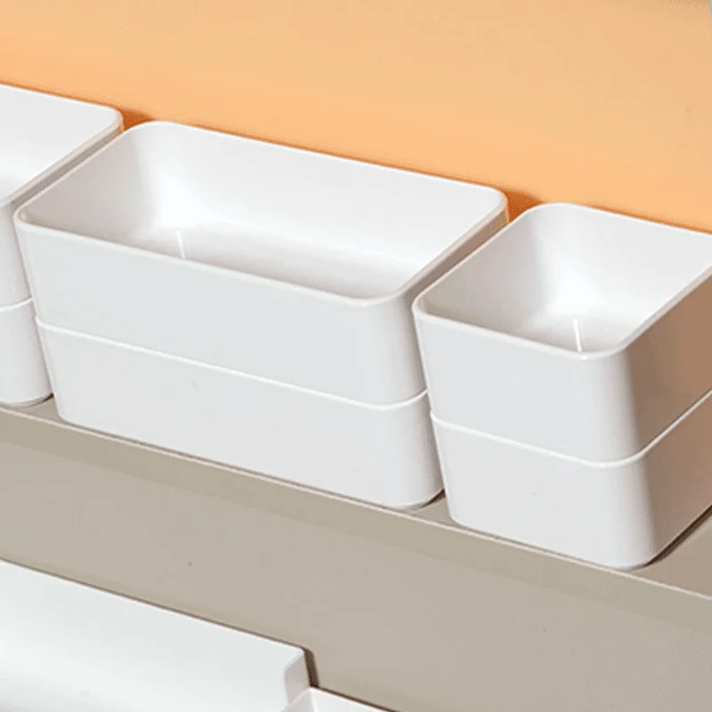 白色プラスチック製バスルーム用ミラーキャビネット収納ボックス：化粧品・スキンケア用品の効率的収納を実現