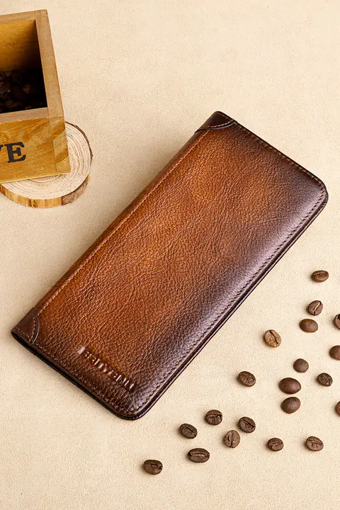 極上の柔らかさの牛革長財布【ヴィンテージデザイン・防盗刷対応】