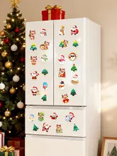 クリスマス冷蔵庫装飾 雪だるまとサンタのマグネット【個性的なデザイン・扉用】