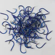 ブルーの鬼牙イザシ釣り針【バーブ付き・歪嘴・フィーダー釣り用】
