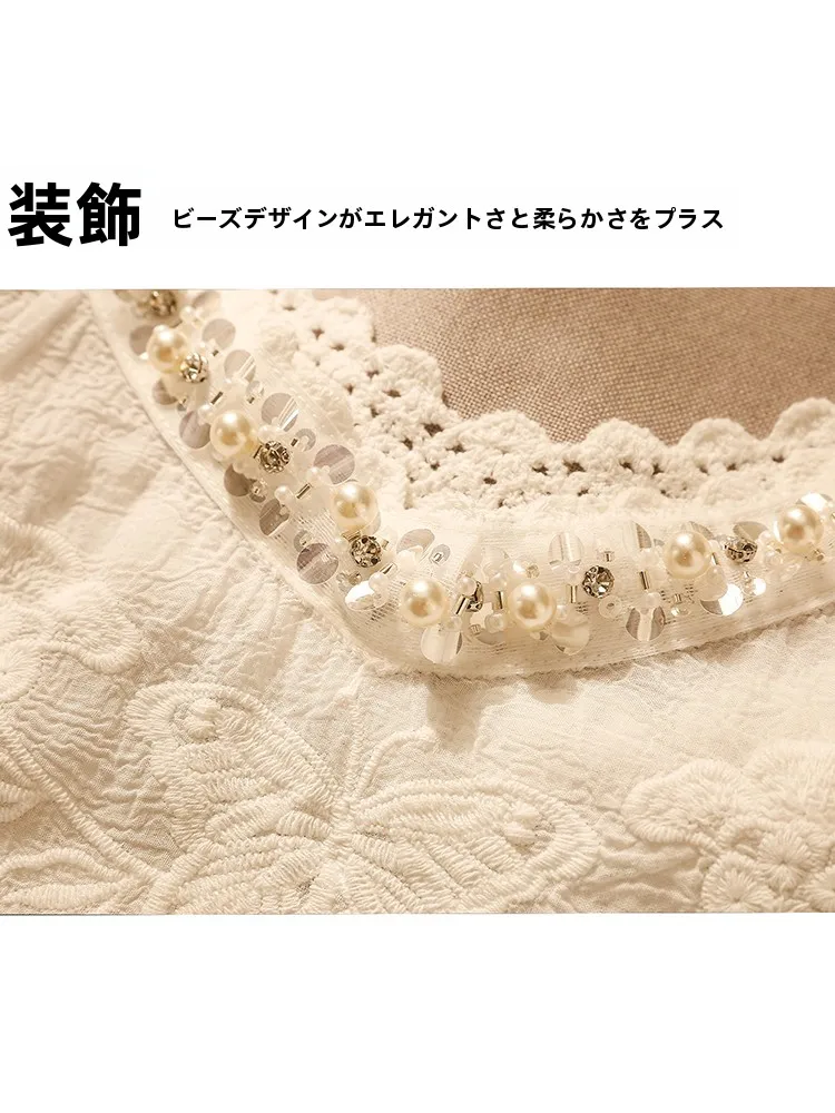 夏用レースのレトロ風刺繍キャミソール：透けない色選びの実証と実用性