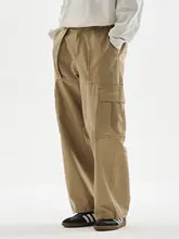 古典スタイルのコットンワークパンツ【酵洗・ポケット付き・通勤用・カジュアル】（セットアップ対応）