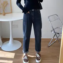 COCO レディース 春秋用 ハイウエスト ワイドルーズ ロールアップパンツ【デニム・プラスサイズ・スタイルアップ】