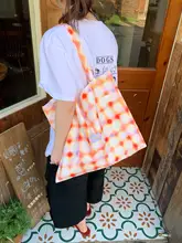 トートバッグ【オレンジのグラデーション・軽量・大容量・通勤用】