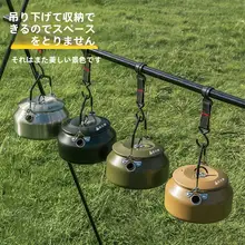アウトドア用ステンレス製お湯沸かしポット【オリーブグリーン・一リットルサイズ】