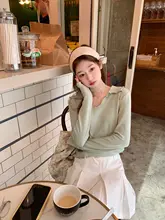 体型カバー！長袖Tシャツ【春用・カジュアル・襟付き・ニット】