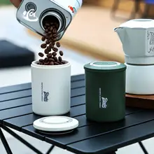 ミニバルブ付きコーヒー保存容器【携帯便利・アウトドア用・コンパクトデザイン】