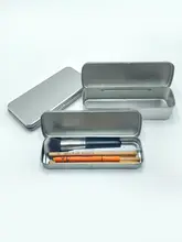 シンプルなマグネット缶製文房具ケース【DIYペンケース・アートデザイン・メタル素材】