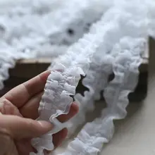 幅広雪のようなレース花柄装飾用布地【DIY・ロリータファッション・インテリア用】