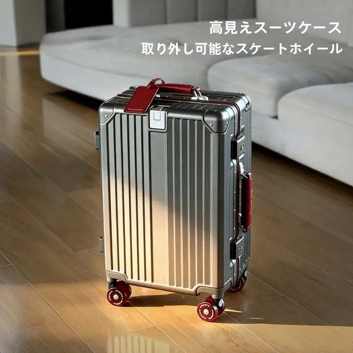 旅行用ハードキャリーケース【高音質万向ホイール・取り外し可能な幅広ハンドル】