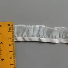 2.5cm幅のストレッチフリルレースエッジ【手作りバービードール用・スカート・ネック・袖口】