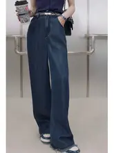 快適な涼感！デニムストレートパンツ【精巧なデザイン】