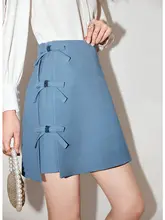 COKEYA エレガントなシルクウールAラインスカート【ビーズリボンデザイン・フィット感】