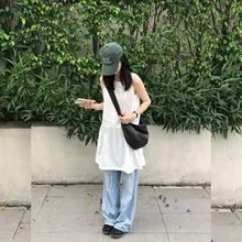夏用 白色 無 袖 Aラインワンピース【デザイン性のある皺感・フィット・小柄対応】