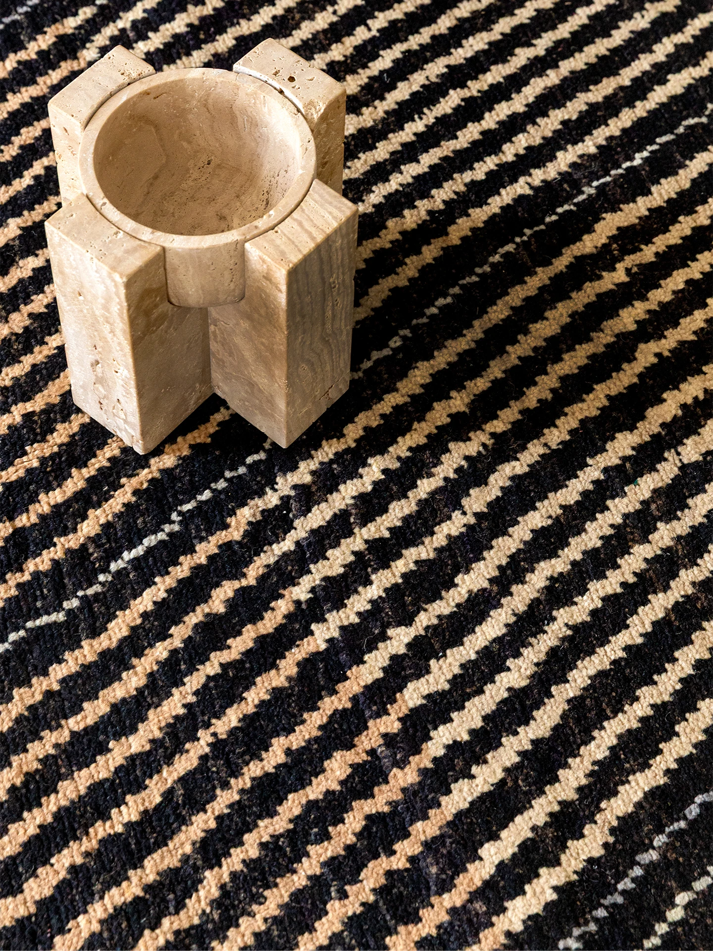 アフガニスタン手編みウールカーペット：4.5畳・6畳リビング向けの現代简约スタイル