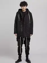 暗黒系フード付きロングコート【冬用・保温・ゆったりフィット】