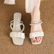 夏にぴったりのフレンチスタイルの美しいサンダル【露出トゥ・カジュアルデザイン】（セットアップ対応）