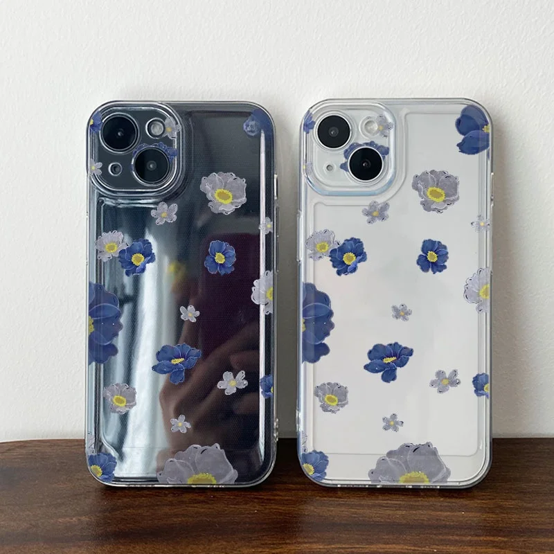 小花柄シリコンスマホケース：カード入れ付きで通勤シーンに最適な防撃設計