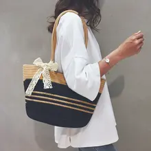 大容量編みトートバッグ【ファッション・夏用・ショルダーバッグ】