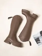 カジュアルなロングブーツ【カーキ・秋冬用】
