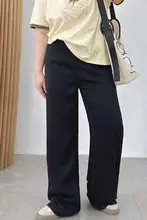 大きいサイズの天絲ストレートデニムパンツ【夏用・薄手・ゆったり・梨型体型対応】