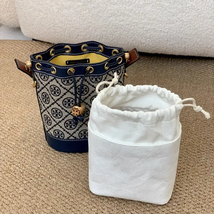 軽量の束口収納バッグ【ダッポン紙製・ミニサイズ・内袋付き】