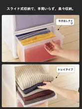 透明プラスチック収納ボックス【衣類収納・引き出し式・クローゼット用】