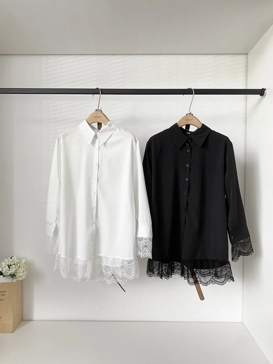 4月末に買える服の色やスタイルは？レース切り替えの長袖シャツが通勤に最適な理由