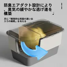 大型全閉タイプ猫トイレ【消臭・飛び散り防止・廊下スタイル】