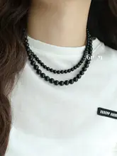 天然の黒瑪瑙と純銀製ネックレス【シンプルで大人の女性にぴったり】