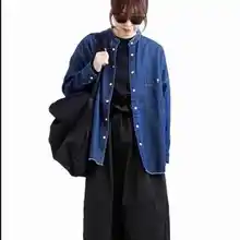天絲デニムのゆったりジャケット【春夏用・万能デザイン】