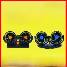車載用強力ファン【24V/12V対応・USB電源・ダブルヘッド】