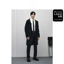 ブラック通勤スタイルのスリムパンツ【春夏用】