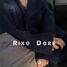 RIXO DORE ニットカーディガン【女性用・モヘア・フード付き・軽やかで柔らかいデザイン】