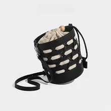 革製 ハンドメイド 編み込みトートバッグ【抽ひも付き・通勤用・ショルダータイプ】