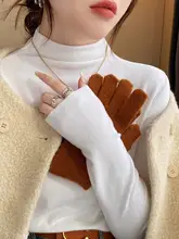 極上の柔らかさ！長袖ハイネックニットTシャツ【レディース・春秋冬用・ベーシックデザイン】