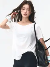 スポーツトップス レディース Tシャツ 半袖 薄手 ルーズ 速乾 ヨガウェア ピラティス ランニング フィットネス
