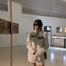 BABY SNAKE デニムジャケット【ユニセックス・ゆったりフィット・ホワイト・アンティーク仕上げ】