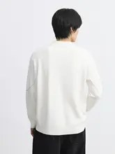 ポロ襟デザインのカジュアルニットセーター【通勤用・メンズ】