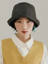 印計谷羽 デザイナーオリジナル 柿染めクシュクシュバケットハット【秋冬用・女性用】