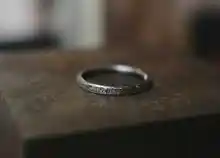 手作りの刻印リング【古法ハンマーテクスチャ・樹皮風・カップル・贈り物用】