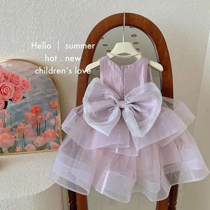 女の子用 ドレス ピンクの甘い夏服