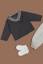 子供用海軍風デザイン手作りセット（セットアップ対応）