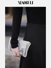 優雅でスタイリッシュなハイウエストロングスカート【秋冬用・スリムなシルエット】