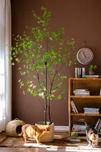 フェイクツリー 吊り鐘 リビング用大きなグリーン 植飾品 ラグジュアリー