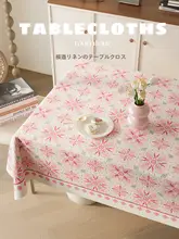防水防油のテーブルクロス【シンプル・ピンク・軽やかな布製】